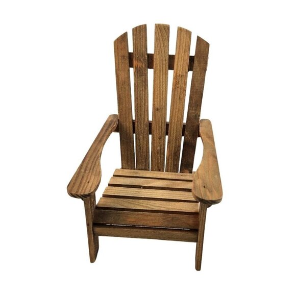 Miniature Wooden Adirondack Doll Chair - Picture 1 of 7